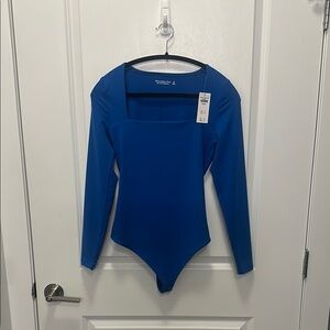 Blue Long Sleeve Bodysuit Soft A&F
